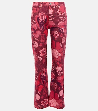 Jeans rectos de tiro alto estampados | Etro