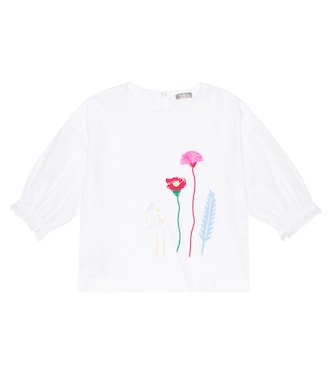 Floral cotton T-shirt | Il Gufo
