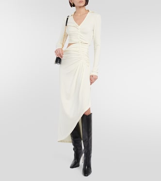 Cutout crêpe midi dress | Off-White