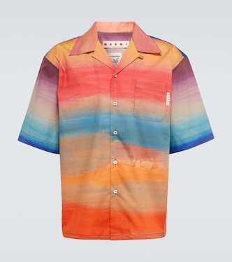 Camisa bowling de algodón degradada | Marni