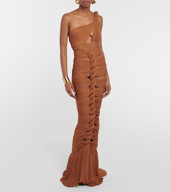 Twisted one-shoulder cutout top | Balmain