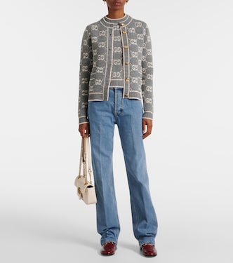 Cárdigan en bouclé de lana con GG | Gucci