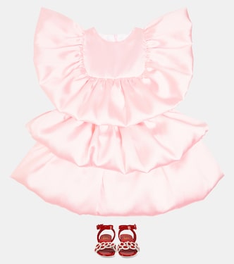Tiered satin dress | Caroline Bosmans