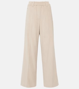 Cotton corduroy wide-leg pants  | Brunello Cucinelli
