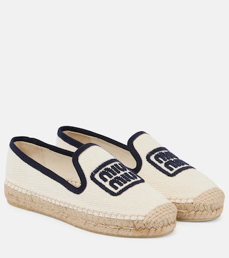 Bestickte Espadrilles aus Drill | Miu Miu