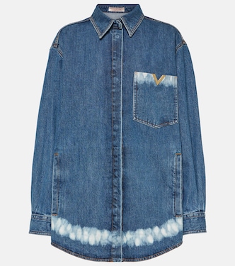 Camisa de denim con VGold | Valentino