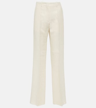 High-rise wool and silk wide-leg pants | Valentino