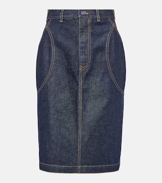 Falda tubo de denim | Alaïa