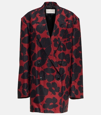 Blazer doppiopetto con stampa floreale | Dries Van Noten