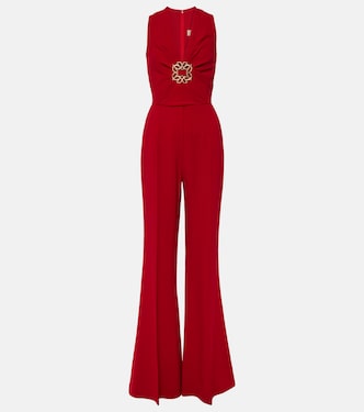 Mono de cady fruncido y adornado | Elie Saab