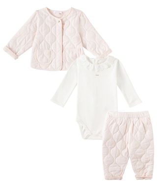 Baby bodysuit, jacket and pants set | Chloé Kids
