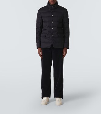 Bess quilted wool gabardine down jacket | Moncler