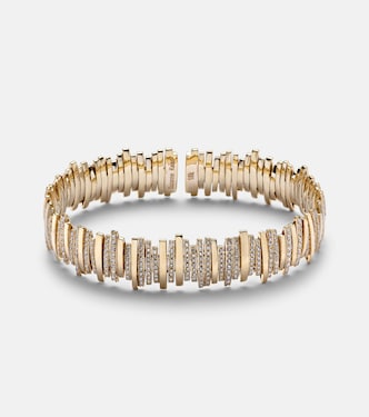 Classic 18kt gold bracelet with diamonds | Suzanne Kalan