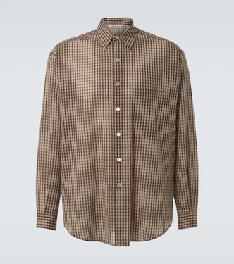 Airy gingham cotton shirt | Auralee