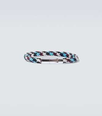 Bracciale in argento sterling e pelle | Bottega Veneta