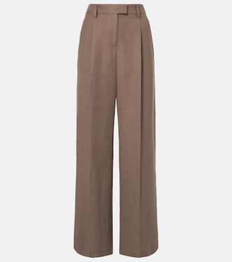 Pantaloni a gamba larga e vita alta | Brunello Cucinelli