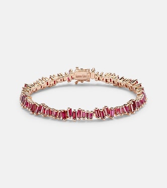 Bold 18kt rose gold bracelet with rubies | Suzanne Kalan