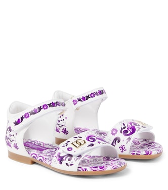 Sandales imprimées en cuir | Dolce&Gabbana Kids
