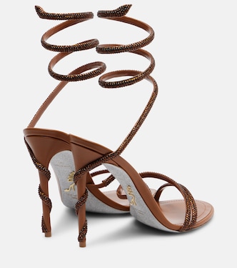 Margot crystal-embellished satin sandals  | Rene Caovilla