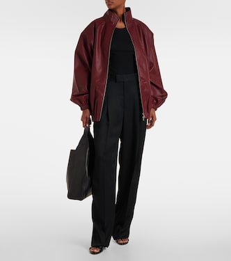 Senta oversized faux leather bomber jacket | The Frankie Shop