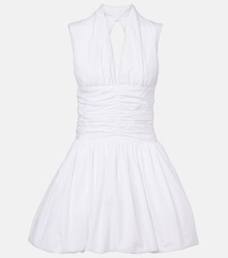 Bloomer ruched cotton minidress | Patou