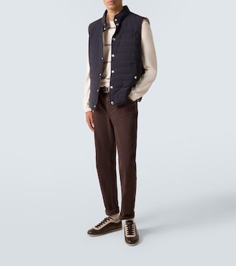 Leather and suede sneakers | Brunello Cucinelli