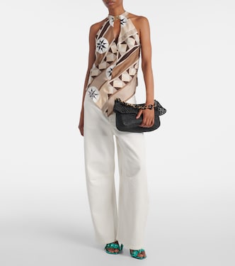 Top Paula's Ibiza Anagram imprimé en soie | Loewe
