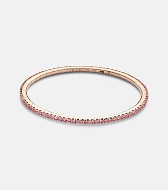 Stretchy 18kt rose gold tennis bracelet with sapphires | Bucherer Fine Jewellery