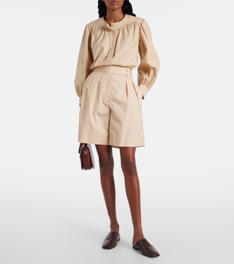 Dorin cotton satin Bermuda shorts | Loro Piana