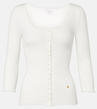 Cardigan aus Baumwolle mit Spitze | Chloé