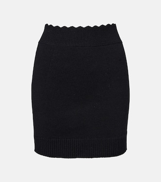 Ribbed-knit wool and cashmere miniskirt | Chloé