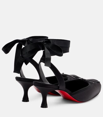 Cassia 55缎布露跟高跟鞋 | Christian Louboutin