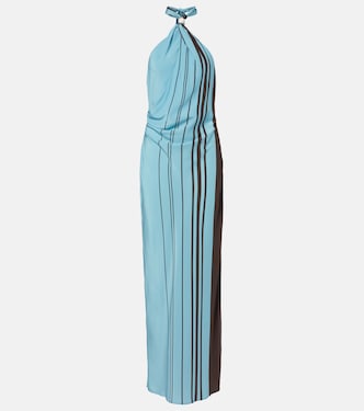 Rioja striped silk crêpe maxi dress | SIR