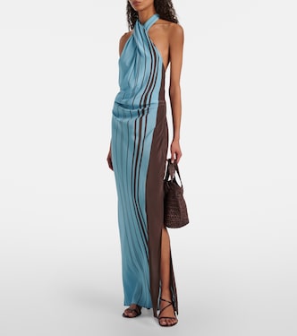 Rioja striped silk crêpe maxi dress | SIR