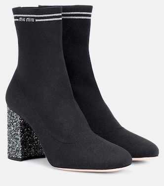 Stretch-knit ankle boots | Miu Miu