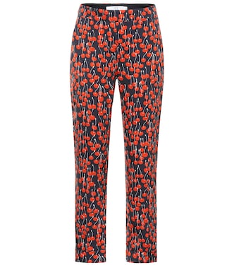 Cherry-print cigarette pants | Victoria Victoria Beckham