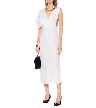Midikleid aus Leinen | Miu Miu