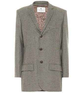 Checked wool-blend blazer | Etro