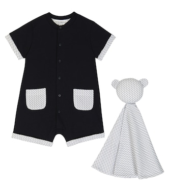 Bébé – Set combi-short et bavoir en coton | Emporio Armani Kids