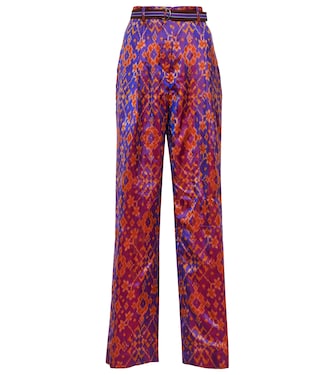 High-rise printed silk pants | Dries Van Noten