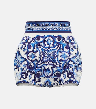 Shorts in cotone con stampa | Dolce&Gabbana