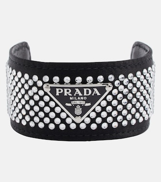 Pulsera adornada con cristales y logo | Prada