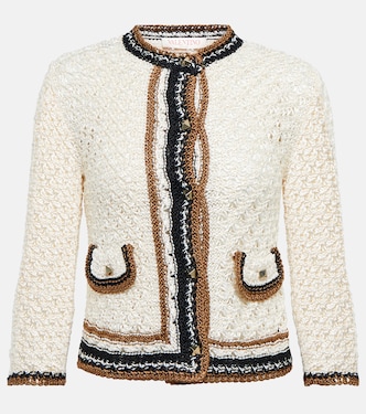 Cardigan in maglia di crochet | Valentino
