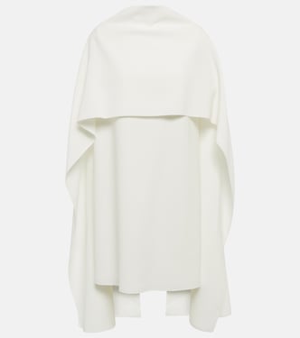 Bridal Kaiya cape crêpe minidress | Roksanda