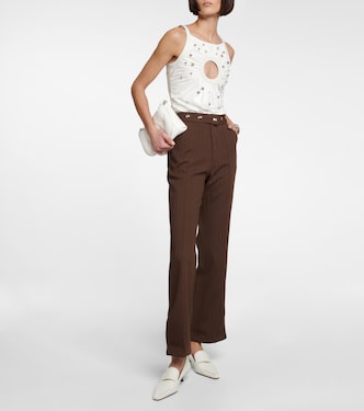 High-rise split-hem straight pants | Jacques Wei