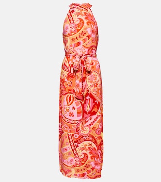 Vestido midi Celeste en crepé de seda | Rixo