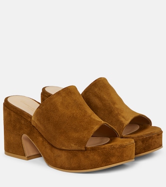 Suede platform mules | Gianvito Rossi