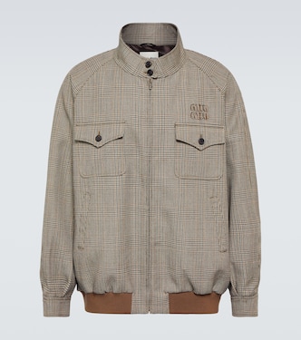 Prince of Wales wool blouson jacket | Miu Miu