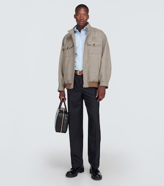 Prince of Wales wool blouson jacket | Miu Miu