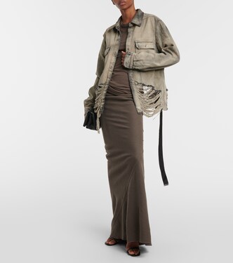 DRKSHDW sobrecamisa en denim cropped | Rick Owens